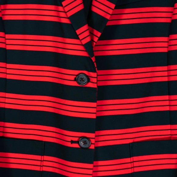 Gap Women's Blazer Red Blue Striped Stretch Preppy Academia Lined Suit Jacket 6 - Picture 4 of 8